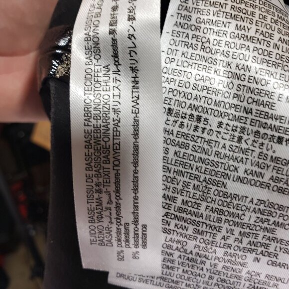 Zara Black Metallic Wrap-Style Mini Skort With Button Detail Size L - Picture 11 of 13